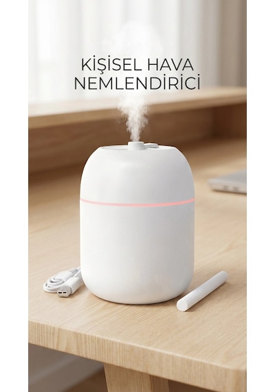 Hava Nemlendirici 220ml Buhar Makinesi, Ofis Ve Ev Kullanımı İçin Uygun, Taşınabilir Ve Sessiz Çalışma Özelliği