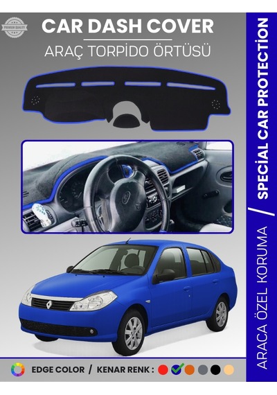Renault Symbol 2 Aırbaglı 2008-2013 Torpido Örtüsü Ön Göğüs Koruma Torpido Koruma Birebir Uyum - 296 Stiloto
