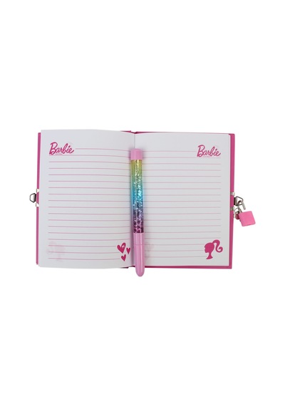Barbie Kilitli Hatıra Defteri Ve Kalem Seti B-2401 Pink