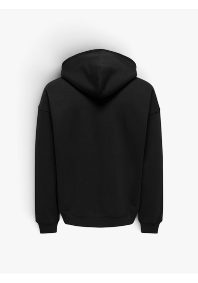 Only & Sons Onsceres Ovz Zıp Hoodıe Sweat Noos Erkek Siyah Sweatshirt - 5096084