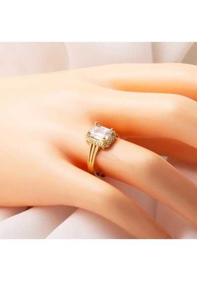 14 Ayar Altın Baget Taşlı Yüzük YZCAY14K22321