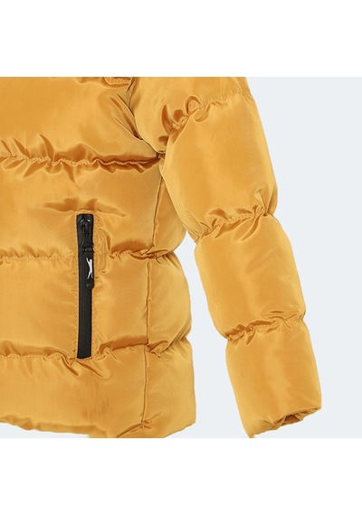 Slazenger NEONS Çocuk Kapüşonlu Şişme Sarı Mont & Kaban