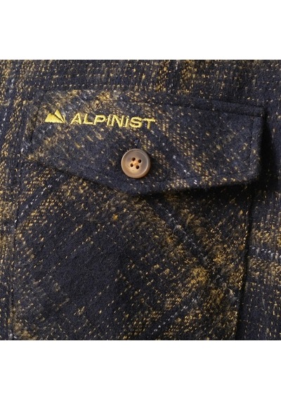 Alpinist Vejan Erkek Ekose Outdoor Gömlek Lacivert-Sarı (525880805)