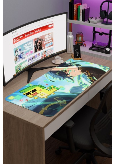Kinich Genshin Impact Anime Gacha V1 - 90x40 Xxl Gaming Mouse Pad Fare Altlığı
