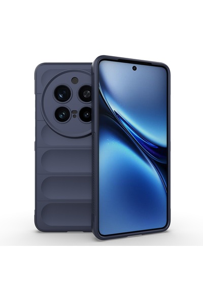 Vivo X200 Pro Kılıf Kamera Korumalı Esnek Tpu Oyuklu Arka Yüzey Tasarımlı Silikon Kapak Lacivert