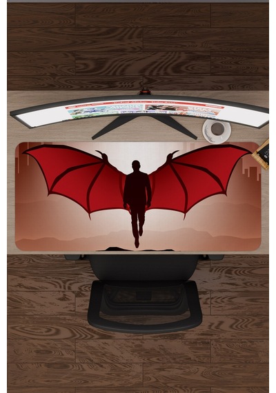 Lucifer V5 90x40 Xxl Gaming Kauçuk Kaymaz Taban Mouse Pad Fare Altlığı