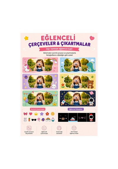 Robeve Termal Baskılı Anında Baskı Özellikli Çocuk Kamerası