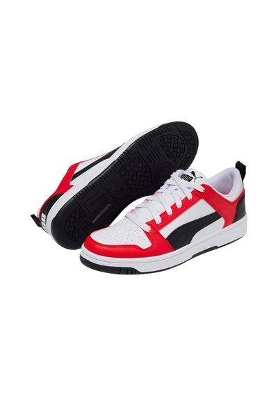 Puma Rebound Layup Lo 369866 20 Unisex Beyaz Günlük Sneaker Beyaz - Kırmızı