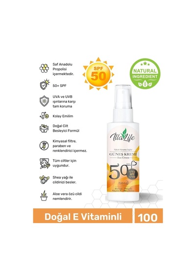 İlla Life D Vitamini Etkili Spf 50+Faktörlü Güneş Kremi