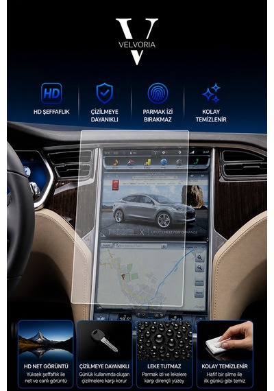 Tesla Model X 17 İnç Multimedya Navigasyon Nano Ekran Koruyucu