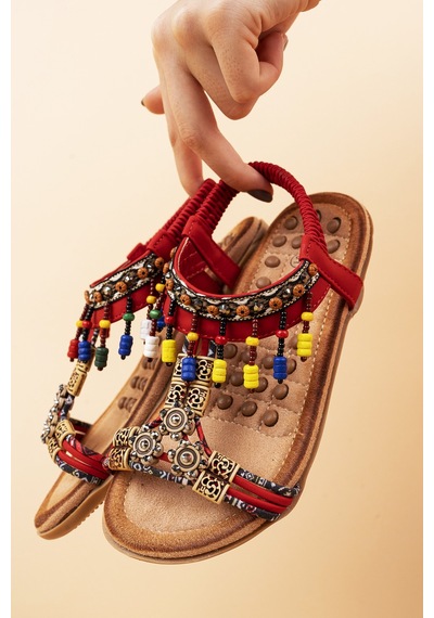 Khayt Princess Anatomik Fashion Taşlı Çocuk Sandalet 001