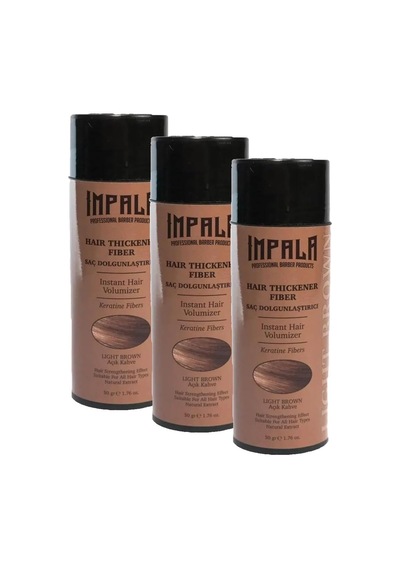 Impala Saç Dolgunlaştırıcı Toz Açık Kahve 50 Gr 3 Paketi 0