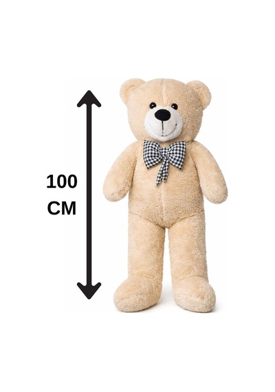 100 Cm Peluş Ayıcık Peluş Ayı Hediyelik Peluş Oyuncak Sevgiliye Krem