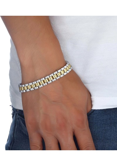 Moncuk Design Sarı Beyaz Ful Çelik Bileklik 33511g1d2m Sarı