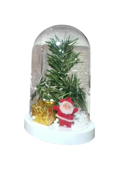 Led Işıklı Fanus İçinde Noel Baba Yılbaşı Kayısı