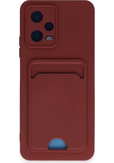 Newface Xiaomi Poco X5 5g Kılıf Kelvin Kartvizitli Silikon - Bordo