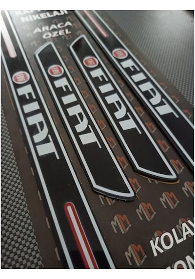 Fiat / Tofaş Uyumlu Doğan Kapı Eşiği + Logolu Çamurluk Venti Set