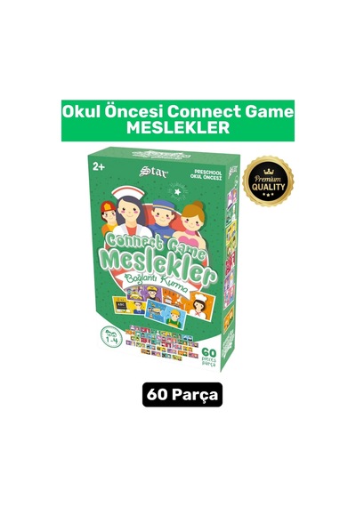 Preschool Eğitici Öğretici Zeka Geliştirici Okul Öncesi Eğlenceli Bağlantı Kurma Oyunu-meslekler