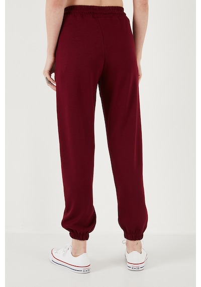 Lela Streç Regular Fit Oysho Kumaş Bayan Eşofman Altı 5865798O Bordo
