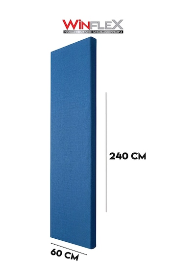 Akustik Kumaş Kaplı Panel-60x240cm Mavi