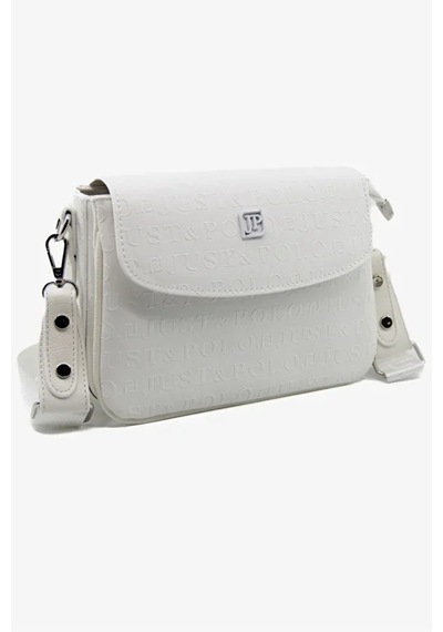 Just Polo Kadın Ayarlanabilir Askılı Şık El & Omuz Çantası Ve Cüzdanı Kombin Shopper Beyaz