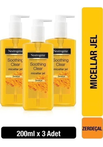 Neutrogena Soothing Clear Micellar Jel 200 ML x3
