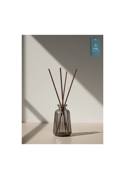 Chacha Home Luxury 3'lü Minimalist Dekor Cam Vazo - Füme Füme