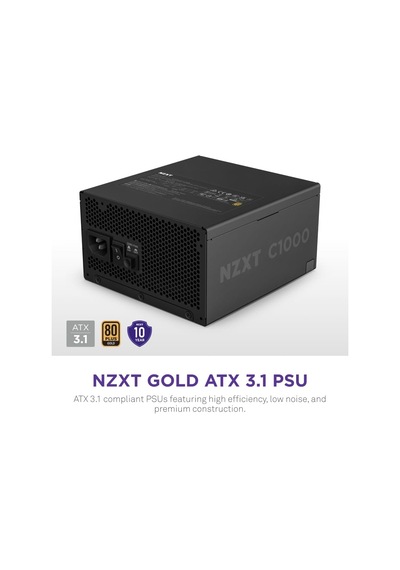 C1000 Gold Atx 3.1 - Tam Modüler Düşük Gürültülü Pc Oyun Güç Kaynağı - 1000 Watt - 80 Plus Altın - 12v-2x6