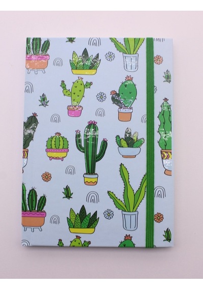 Home Dekor Hediye Lastikli Noktalı Sert Kapak Kaktüs Defter Hdh75