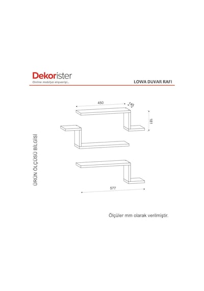 Dekorister Lowa Duvar Rafları