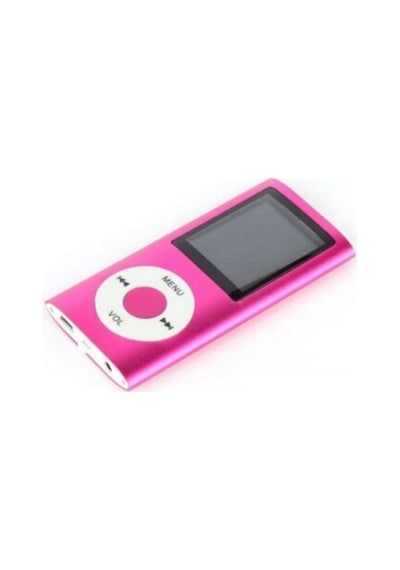 Pembe Dijital Renkli Ekranlı Mp3-mp4 Çalar Hafıza Kartı Girişli Metal
