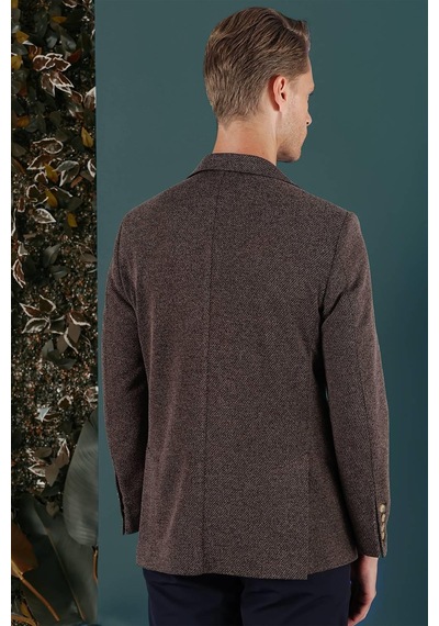 Efor C 653 Slim Fit Kahve Spor Ceket Kahverengi