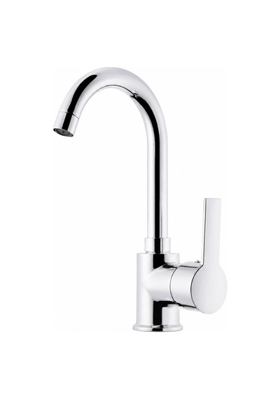 Delta Kuğu Boru Lavabo Bataryası Tek Kollu Banyo Armatürü, Krom