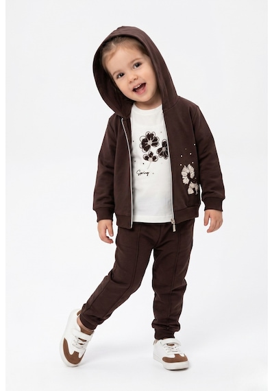 Toontoy Kids Toontoy Kız Çocuk 3'lü Eşofman Takımı Uzun Kollu Bisiklet Yaka Nakışlı T-shirt - Kapüşonlu Fermuarlı Hırka- Beli Paçası Lastikli Eşofman Altı 25042 Kahve Toontoy Kids Toontoy Kız Çocuk 3'lü Eşofman Takımı Uzun Kollu Bisiklet Yaka Nakışlı T-shirt - Kapüşonlu Fermuarlı Hırka- Beli Paçası Lastikli Eşofman Altı 25042 Kahve
