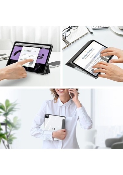 Dux Ducis İpad Pro 12.9 2022/2021/2020/2018 Kılıf Copa Series Uyku Modlu Kapaklı Kılıf- 5775