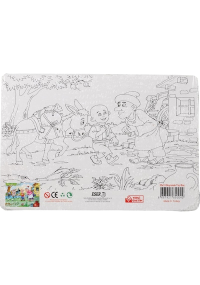 36 Parça Çocuk Puzzle + Boyama Keloğlan