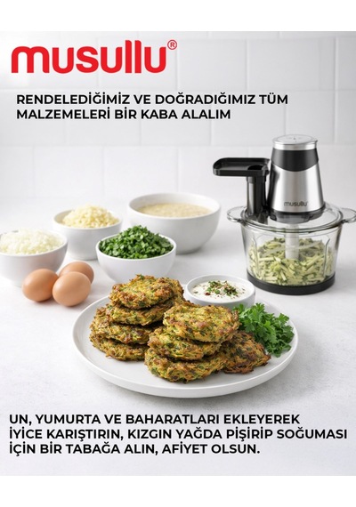 Musullu Msl-1232-3 Çok Amaçlı Ve Çelik Hazneli Rondo Doğrayıcı