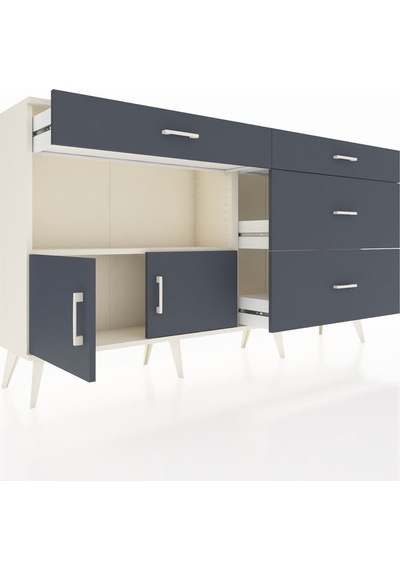 Arges Konsol Tek Raflı 4 Çekmeceli 2 Kapaklı 176x30x99 Aytaşı-ant Aytaşı-antrasit Arges Konsol Tek Raflı 4 Çekmeceli 2 Kapaklı 176x30x99 Aytaşı-ant Aytaşı-antrasit