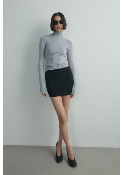 Suud Collection Gri Boğazlı Body