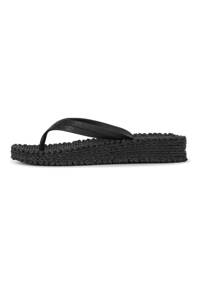 Ilse Jacobsen Black Cheerful13 - Siyah Platformlu Parmak Arası Terlik-6957 Siyah