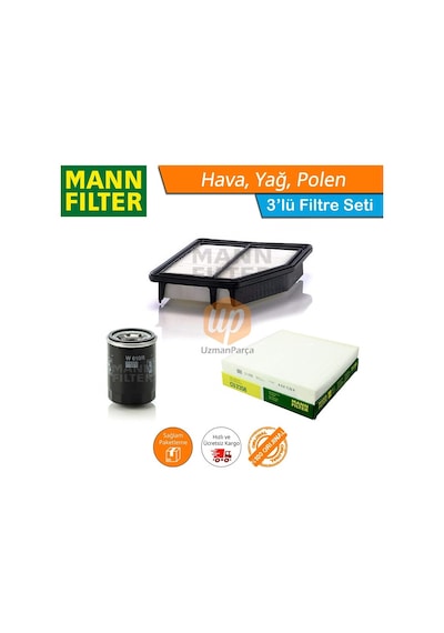 Honda Civic Fb7 1.6 Mann Filtre Bakım Seti 2012-2016