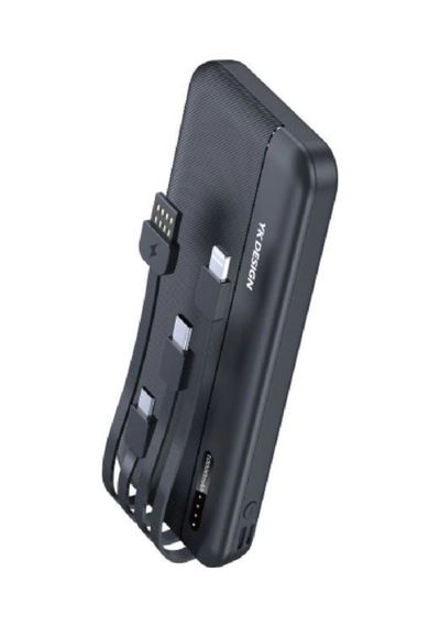 10000 Mah Micro Type-c Usb Lightning 4 Kablolu Hızlı Kablosuz Şarj Powerbank Çok Renkli