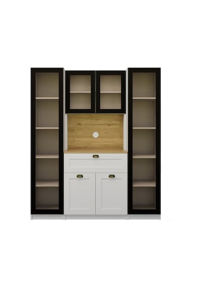 Nero Duo Kahve Köşesi Ve Kiler Dolabı Alüminyum Çerçeveli Cam Kapaklı Led Aydınlatmalı 190 X 160 Cm Beyaz Nero Duo Kahve Köşesi Ve Kiler Dolabı Alüminyum Çerçeveli Cam Kapaklı Led Aydınlatmalı 190 X 160 Cm Beyaz