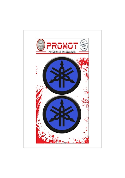 Yamaha 3d Kabartmalı Damla Logo Sticker 5cm 07