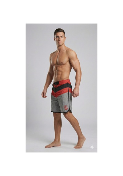 Pose I Down Apex V-line Boardshort Erkek Fizik Ve Deniz Şortu Kırmızı