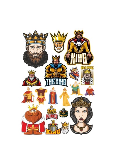 Kral Sticker Set-1 17 Parça Telefon, Tablet, Defter, Laptop Sticker