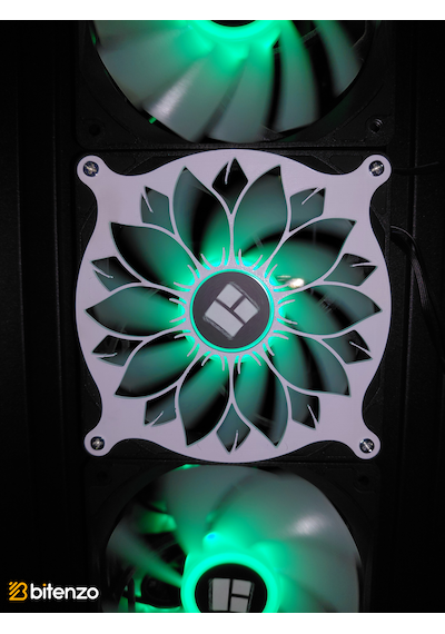 Lotus Desenli 120x120 Mm Oyun Pc Aksesuarı, Masaüstü Bilgisayar Fan Kapağı Beyaz