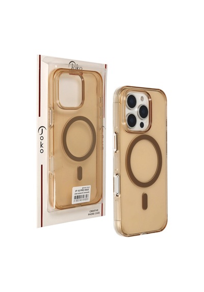 Joko Apple İphone 16 Pro Max Gleam Pc Sert Magsafe Kılıf - Şeffaf-gold 0.2M-Çok Renkli