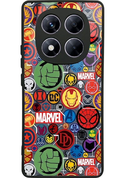 Xiaomi Redmi Note 14 Pro 4g Marvel Face Tasarımlı Glossy Telefon Kılıfı Çok Renkli