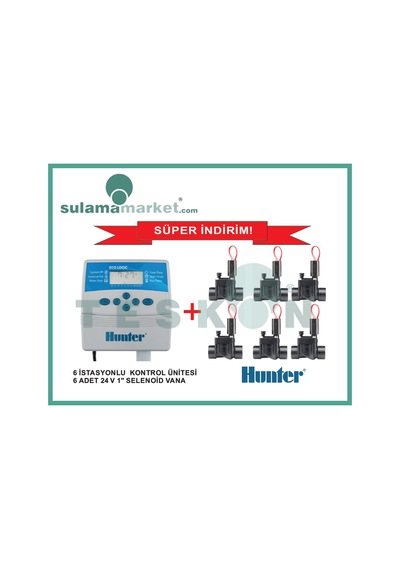 Hunter 6 Istasyon Kontrol Ünitesi Elc-6 Ve 6 Ad 1" Selenoid Vana